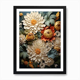 Paper Flowers 8 Art Print