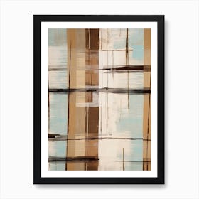 Brown Tones Plaid Pattern 11 Art Print