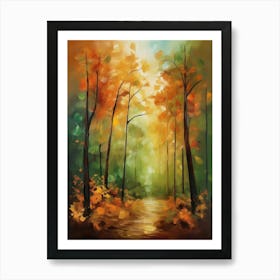 Abstract Autumn Forest،
Inspired by a stroll through an autumn forest, this abstract painting is a beautiful depiction of tall, slender trees with leaves in various stages of color change..8 Art Print