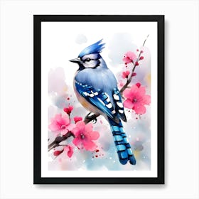 Blue Jay bird Art Print