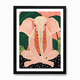 Yoga Meditating Elephant Art Print