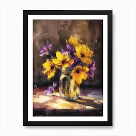 Flowers In A Jar 2 Art Print