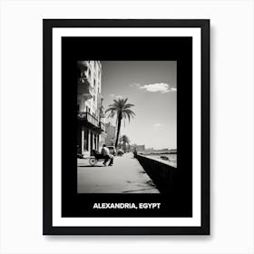 Poster Of Alexandria, Egypt, Mediterranean Black And White Photography Analogue 1 Art Print