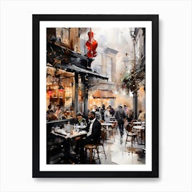 Notes of Silence: Jazz and Drinks in the City Art Print