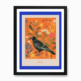Spring Birds Poster Crow 4 Art Print
