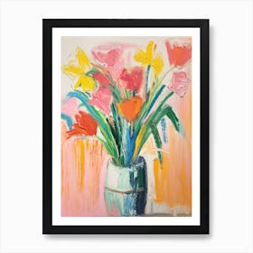 Flower Painting Fauvist Style Carnation 5 Art Print