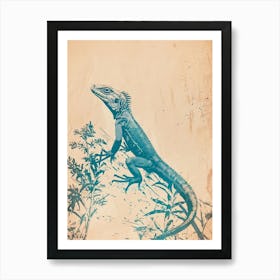 Jamaican Iguana Block Print 4 Art Print