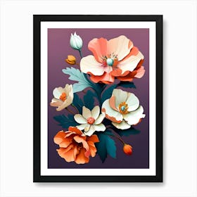 Paper Flowers 9 Art Print