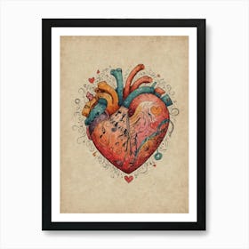 Heart Of Music 16 Art Print