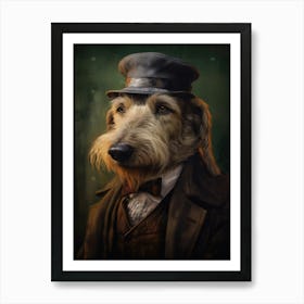 Gangster Dog Irish Wolfhound Art Print