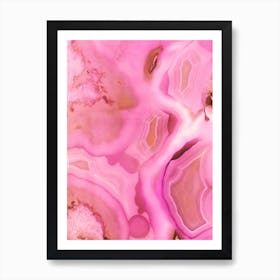 Bold Pink Gemstone Art Print