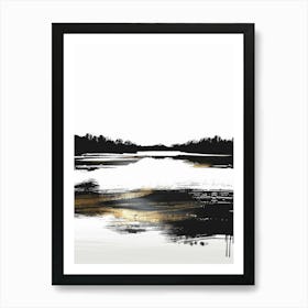 Black And White Abstract Painting 15 Art Print