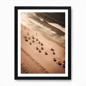 Aerial View Of A Beach In Warm Tones 2 Art Print