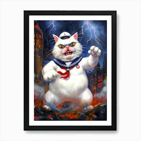 Ghostbuster Sailor Cat Art Print