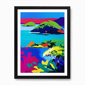 Galapagos Islands Ecuador Colourful Painting Tropical Destination Art Print