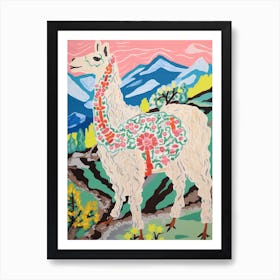 Maximalist Animal Painting Llama 3 Art Print
