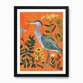 Spring Birds Great Blue Heron 2 Art Print