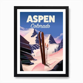 Aspen Colorado Ski art Poster