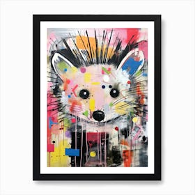 Urban Jungle Graffiti: Hedgehog's Adventure Art Print