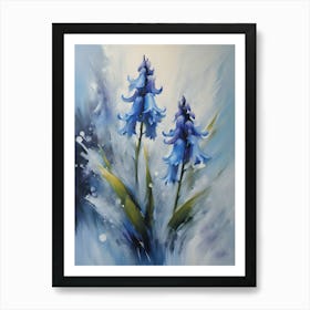 Blue Flowers - Ai Art Print