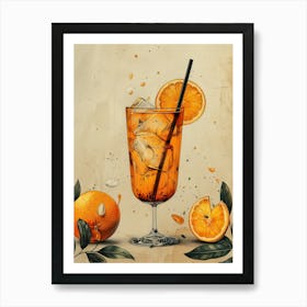 Orange Cocktail 21 Art Print