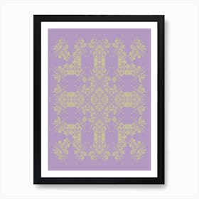 Imperial Japanese Ornate Pattern Pink And Green 2 Art Print