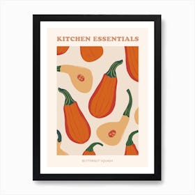 Butternut Squash Pattern Poster 2 Art Print