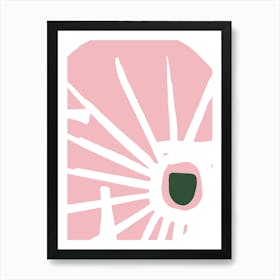 Pink Flower Abstract Art Art Print