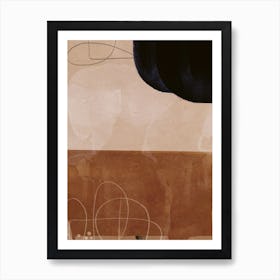 Rust And Dark Abstract 4 Art Print