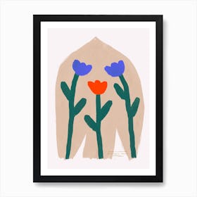 Flower Bird Art Print