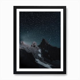 Mountain Night Sky Art Print