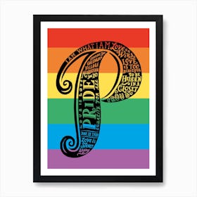Pride  Typographic Art Print