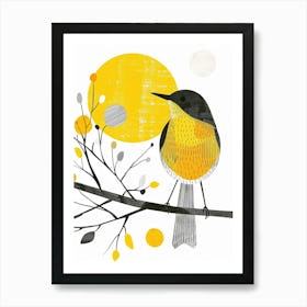 Yellow Robin 2 Art Print