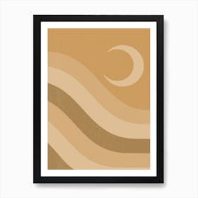 Abstract Moon Stripes Art Print