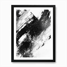 Abstract Black And White Painting 13 Art Print