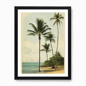 Nusa Dua Beach Bali Indonesia Vintage Art Print