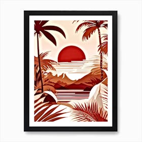 Tropical Sunset Art Print