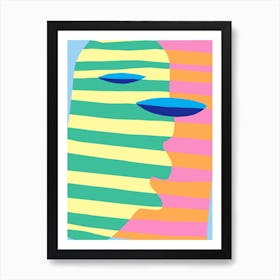 Abstract Stripe Minimal Collage 8 Art Print