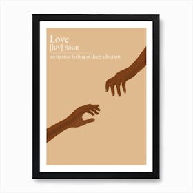 Black Hands Love definition 8 Art Print