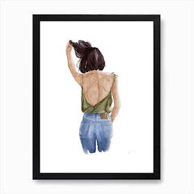 Jeans Girl Art Print