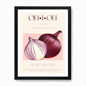 Onion Mid Century Art Print