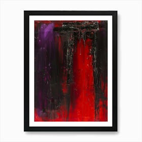 'Black And Red' 3 Art Print