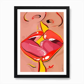 Kiss Art Print