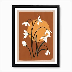 Beautiful Snowdrop Flowers 1 Art Print