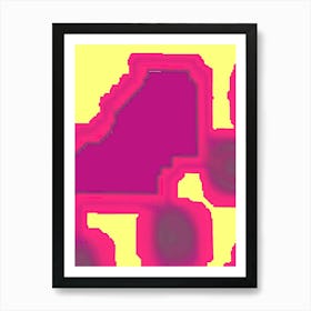 Pink And Purple Abstract Art Print