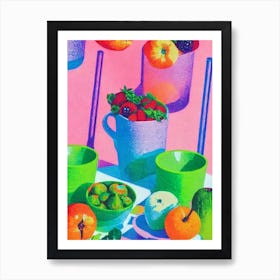 Breadfruit Risograph Retro Poster Fruit Art Print