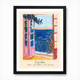 My Happy Place Cinqueterre 1 Travel Poster Art Print