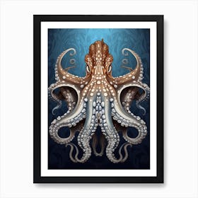 Mimic Octopus Illustration 5 Art Print