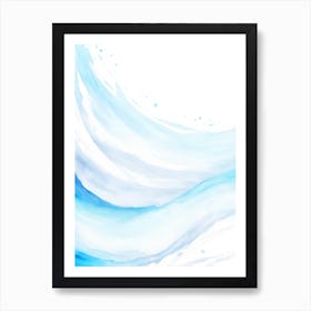 Blue Ocean Wave Watercolor Vertical Composition 155 Art Print