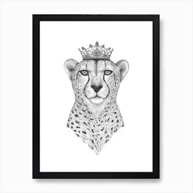 The Queen Cheetah Art Print